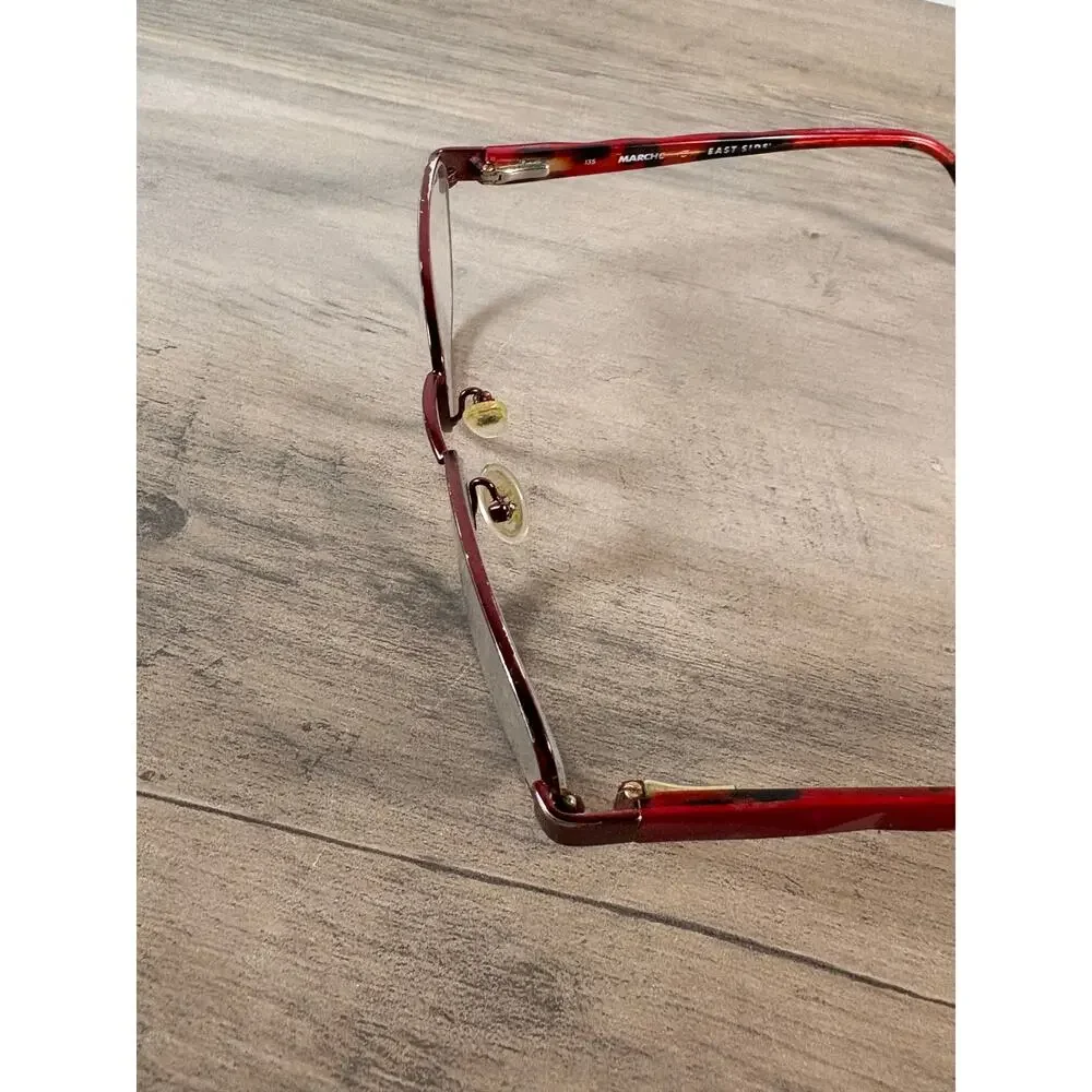 Marcho East Side Barbizon Red Frame Women's Eyeglasses Glasses‎ EUC